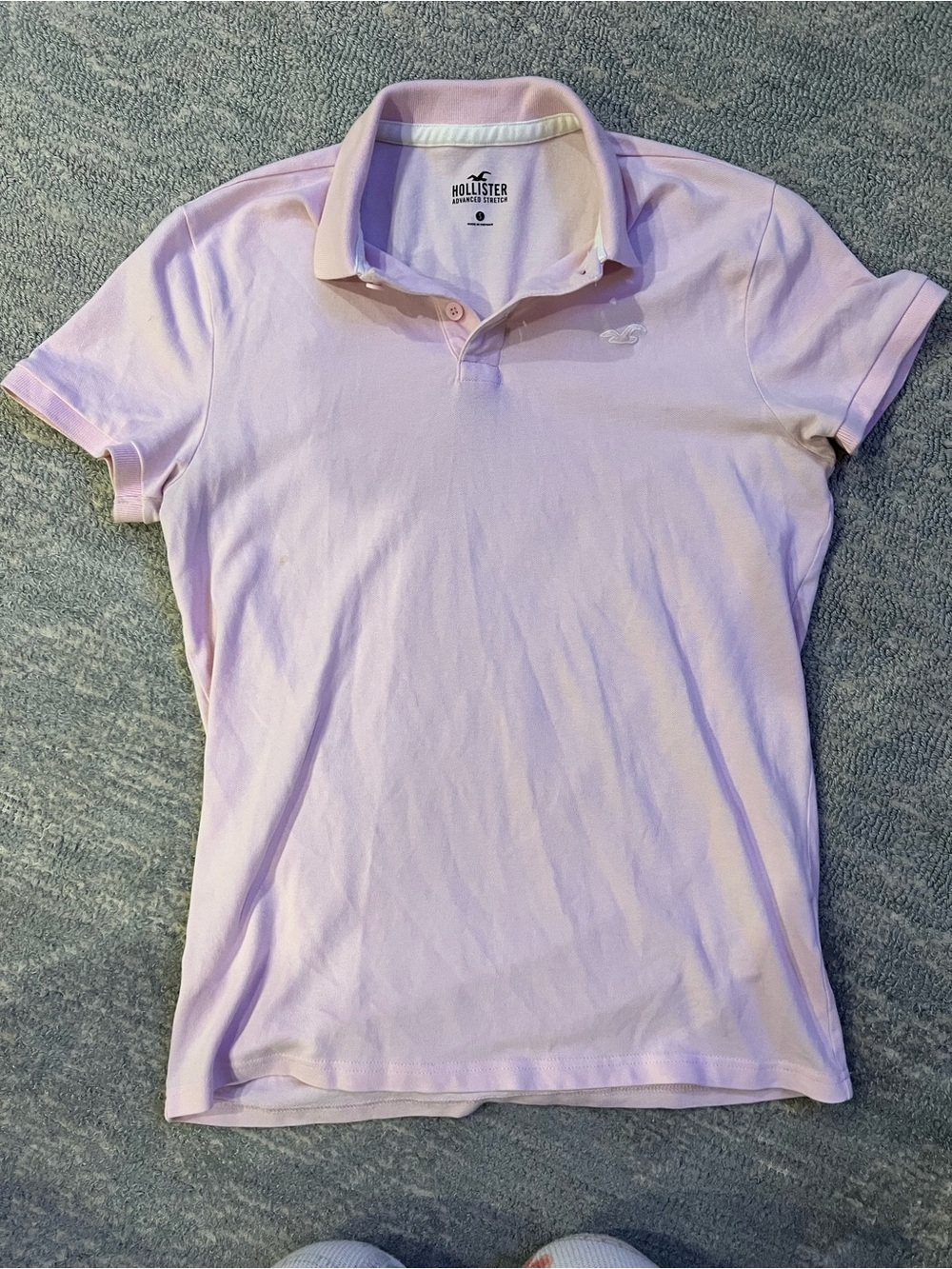 Hollister Soft Pink Stretch Polo Shirt